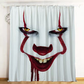 IT Pennywise Scary Clown Blackout Curtain Drapes for Living Room Bedroom Window Treatment